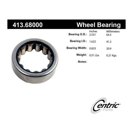 Centric C-Tek Standard Axle Shaft Bearing, C-Tek 413.68000E